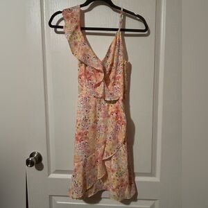 A. Byer Asymmetrical Floral Dress - Multicolor